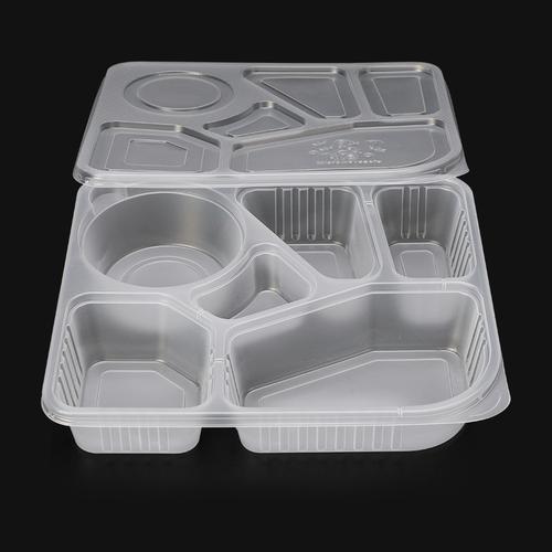 性餐盒分格带盖长方形塑料快餐饭盒  东莞许昌吸塑包装工厂专业定制